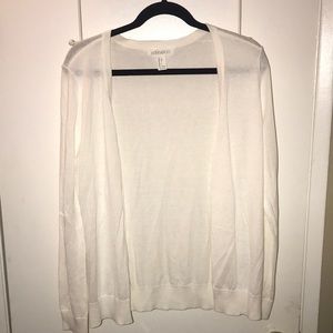 White Button Up Cardigan